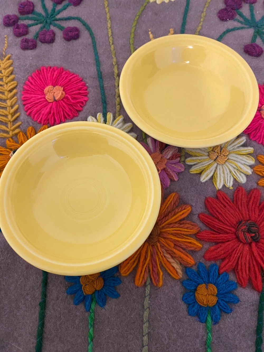 Fiesta Yellow Ceramic Small Bowls - Home Dining